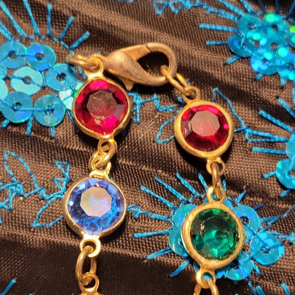 Multicolor Crystal Gemstone Bracelet - image 3